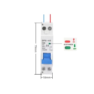 DPN Miniature Air Circuit Breaker (MCB) 230V AC 50Hz 4.5kA Breaking Capacity 6 32A Working Current CE Certified IP20 Protection