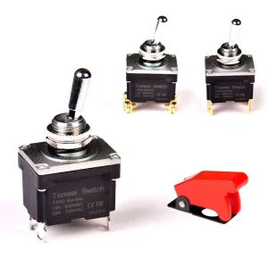 DPST ON OFF 4Pins 12V 24V Heavy Duty Brass Toggle Switch