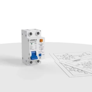 DZ-40 RCBO (B) Residual Current Operated Circuit Breaker 1P+N C D 6-63A CE Certified AC 230V 6kA Breaking Capacity IP20