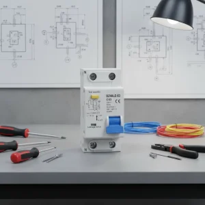DZ40LE 63 1P+N RCBO 63A 230V 6kA Breaking Capacity CE Certified IP20 Household Use Residual Current Circuit Breaker Overload