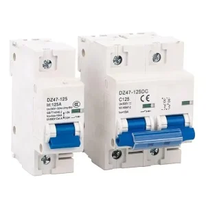 DZ47-100Z 100A 125A DC500V 2P 10KA MCB Photovoltaic Solar Generator System Combiner Box Miniature Circuit Breakers