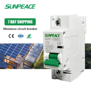 DZ47-125 MCB Miniature Circuit Breaker 400V 100A 3P 3 Pole 3 Phase AC Copper Plastic Isolator Switch