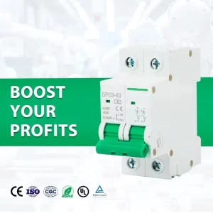 DZ47 1P 2P 3P 4P MCB 6kA 10kA 500V 1000V Copper PA66 PV Solar Miniature Circuit Breaker