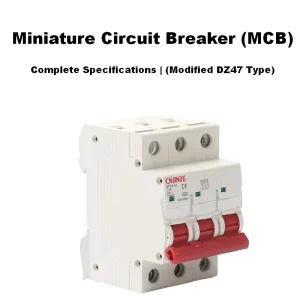 DZ47-63 1P 6A AC Miniature Circuit Breaker (MCB) 6KA Breaking Capacity Overload Short Circuit Protection for Household