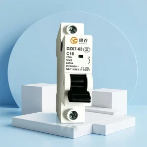 DZ47-63 1P Miniature Circuit Breaker (MCB) AC230V 6~63A B/C/D Trip Curve 4.5kA/6kA Breaking Capacity PA66 Material Home Use