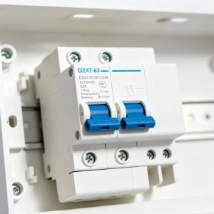 DZ47-63 2P 32A C Curve Miniature Circuit Breaker (MCB) AC230/400V 6kA Breaking Capacity Household Main Circuit Protection