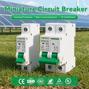DZ47-63 DC MCB Miniature Circuit Breakers 1P-4P 6kA Copper Plastic Industrial Household