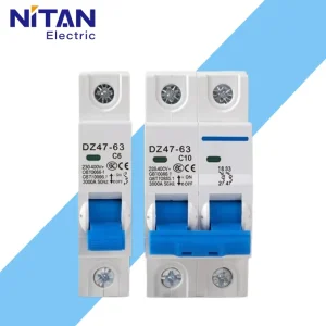 DZ47-63 Miniature Circuit Breaker Air Switch 1P 2P 3P 4P Domestic Air Switch Leakage Protection 6A 32A 63A