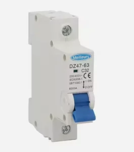 DZ47 63 Single Phase 1p 2p 3p 4p 6A 10A 16A 20A 25A 32A 40A 50A 63A MCB AC DC Electrical Mini Miniature Circuit Breakers