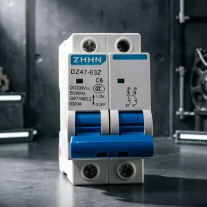 DZ47 63Z DC MCB 2P 500V 6A 6000A Miniature Circuit Breaker for Solar PV System Battery Storage Distribution CE Certified