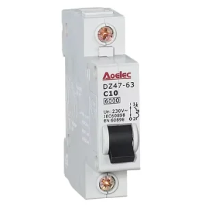 DZ47 C45 4.5kA 4P Miniature Circuit Breaker MCB CB/CE Certified 220V DIN Rail Mounting PA66 Enclosure Fire Resistant Cover