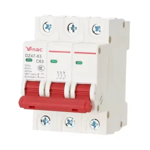 DZ47 Mini Circuit Breakers 4.5KA to 63KA AC Switch Miniature Copper Material 25A Rated Current MCB RCCB Type DC Circuit Breaker