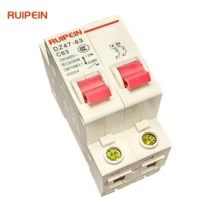 DZ47 Miniature AC Circuit Breakers Overload Protection 3 KA Breaking Capacity 230-400V