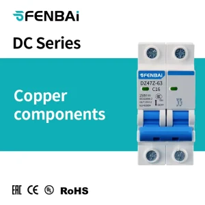 DZ47 Series DC MCB Mini Circuit Breaker 4 Pole 1A to 125A 4.5kA 6kA 10kA BCD Curve Solar Photovoltaic Overload Protection Switch