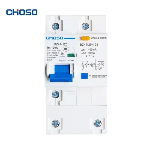 DZ47LE 125 1P+N Industrial Household Electronic Equipment 1P+N NC Residual Current Safety Device Copper Circuit Breakers
