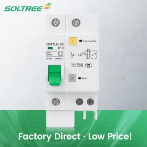 DZ47LE 63 1P+N Electric Air Earth Leakage AC MCB RCCB RCBO Residual Device Miniature Circuit Breaker ElCB 1P 2P 3P 4P