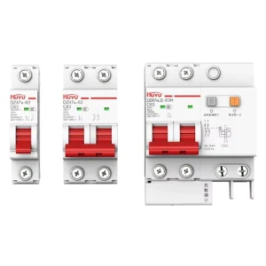 DZ47LE-63 2P C Curve RCBO 40-63A 230V AC 6kA Breaking Capacity DIN Rail Earth Leakage Circuit Breaker
