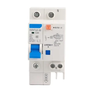 DZ47LE-63 Residual-Current Circuit Breaker 30mA RCCB RCD GFCI 1PN2P3PN4P Copper Material 6kA Breaking Capacity Rail