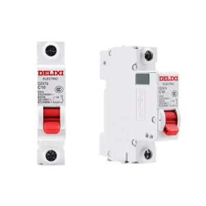 DZ47s C10 MCB 1P 10A Miniature Circuit Breaker AC220V 6kA Breaking Capacity DIN Rail Overload Short Circuit Protection