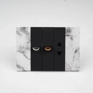 Dark Walnut Panel 118 Type Wall Socket SASO Certified Luxury Condominium High End Interior Fitting