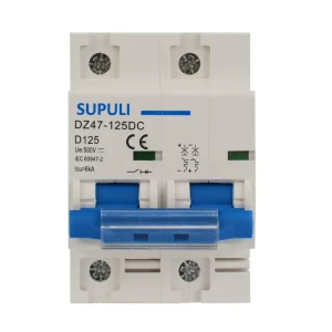 Dc Circuit Breaker 2 Pole 125A 1000V 10KA MCB DC Solar Miniature Circuit Breakers With CE Certification