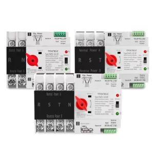 Din Rail 2P 3P 4P 63A 100A 125A ATS Dual Power Automatic Transfer Switch Selector Switches Uninterrupted Power
