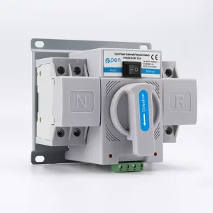 Din Rail 2P AC Mini ATS Dual Power Automatic Transfer Switch Electrical Selector Switches Uninterrupted Power 230V 63A