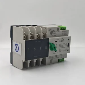 Din Rail ATS Double Power Automatic Transfer Switch 4P100A 125A Three Phase PC Type AC 400V OEM