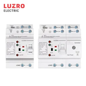 Din Rail ATS L N 220V Small Dual Power Automatic Conversion Electrical Selector Switch Uninterruptible 2P 4P 63A LUZQ6