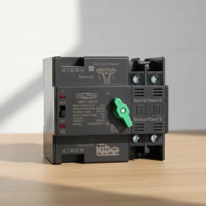 Din Rail Dual Power Automatic Transfer Switch Selector Switches 2P 4P ATS Uninterrupted Power Generator 63A 100A 125A PC Type