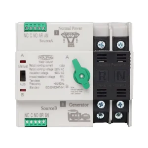 Din Rail Dual Power Integration ATS Switch Automatic Transfer for Millisecond Switching Constant Power 63A 100A 125A 2P 4P