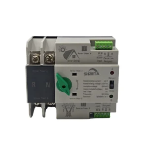 Din Rail Type PC 63A 100A 2P Changeover Switch ATS Uninterruptible Dual Power Automatic Transfer Switch Generator Solar
