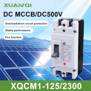 Direct Factory 2P 500V DC Moulded Case Circuit Breaker MCCB 80-125A Overload Protection Switch Protector for Solar PV System