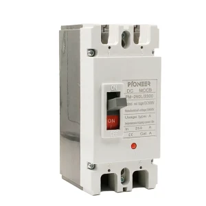 Direct Factory Pioneer MCCB 2P Bidirectional DC 50 60Hz DC250V 1000V 200A 250A 20kA Electronic Trip Copper Molded Case