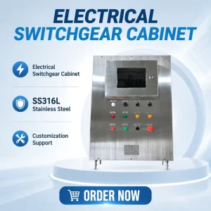 Distribution Cabinet Electrical Control Cabinet IP56 SS316L AC220V 20A Power for Power Plant Petrochemical Automation Systems