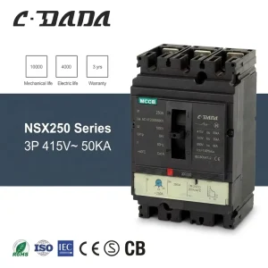 Double Breakpoint CDADA MCCB High Quality OEM ODM NSX 3P MCCB Molded Case Circuit Breaker