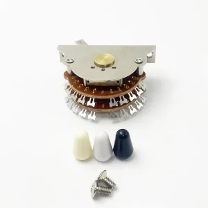 Double Layer 5 Way Super Switch ST Electric Guitar Pickup Selector Switch with Black White Yellow Knob
