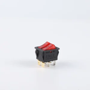 Double Pole Double Throw Good Touching Illuminated15A 125 250VAC T125 Rocker Switch
