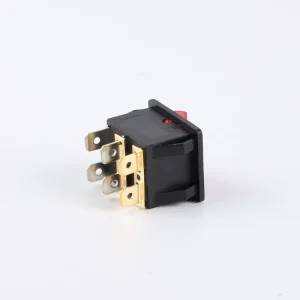 Double Pole Rocker Switch with Connector Bridge