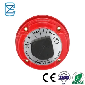 Dual Battery 1+2 Rotary Master Switch 12V Heavy Duty Battery Isolator Power Cut Off Switch for Car Truck RV Boat Marine Vehicle