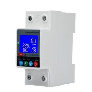 Dual Cut off Smart Life WIFI AC Single Phase Meter 2kVA 63A 220V Adjustable Voltage Protector Earth Leakage Circuit Breaker
