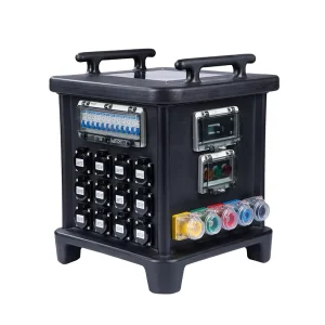 Dual Handle Portable Rotomolded Power Distribution Box IP67 Waterproof Industrial Temporary Electrical Outlet Box for Outdoor