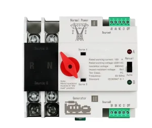 Dual Power Automatic Transfer Switch 2P 125A Dual Power Generator Changeover Switch