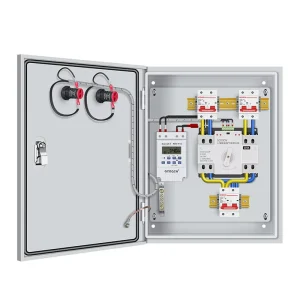 Dual Power Automatic Transfer Switch Board Cabinet Power Saver Timer Meter Electric Panel ATS Power Distribution Box