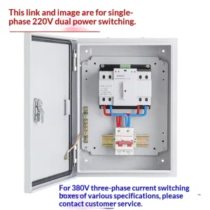 Dual-Power Automatic Transfer Switch Distribution Box 220V 10A 2P Household Timing Transfer Controller with Generator