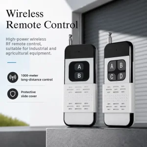 Durable ABS 4 Button ABCD Remote Control RF Wireless Transmitter for Motorized Curtain Garage Door Gate Access Key Fob