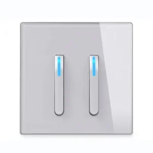 Durable Tempered Glass Panel Piano Key Button Wall Switch LED European 16A Socket Retro Toggle EU UK Standard 2Gang2Way 110 250V