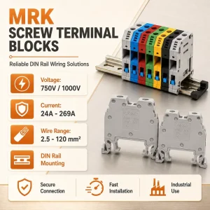 Durable Universal Type Easy Installation Secure Electrical Wiring Connector Modular Rail DIN Rail MRK Terminal Block