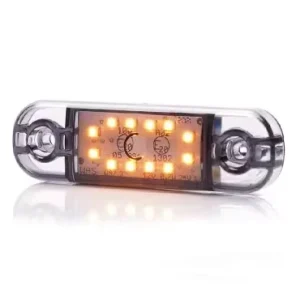 E-MARK Approved LED Side Marker Light 10-36V Waterproof Clearance Lamp Amber Red White Indicator Light for Truck Trailer Caravan