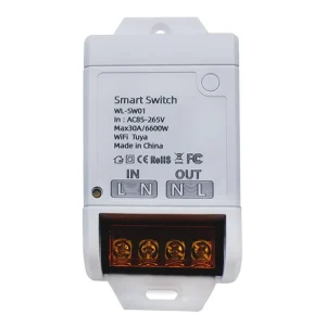 E0703 30A 6600W Tuya Remote Control Wifi Smart Switch 20A Relay Module 85-250V Controller SmartLife Alexa Google Home Automation